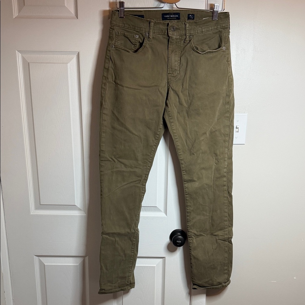 Lucky Brand Olive Green Khaki Slim Jeans
